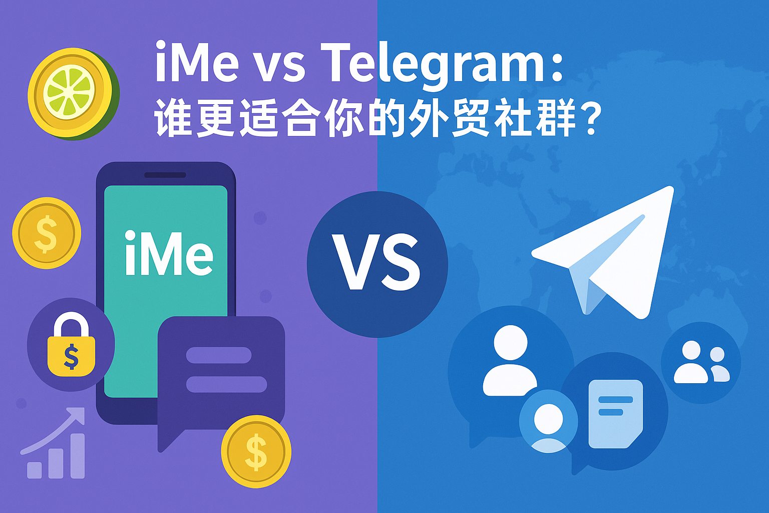 iMe與Telegram對比：哪個更適合外貿社群？